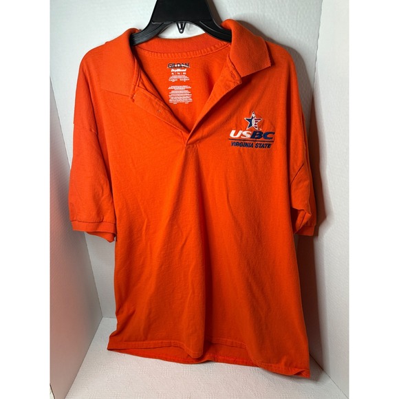 USBC Virginia State Gildan DryBlend Orange Polo Shirt Men's XL - Picture 1 of 4